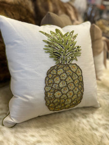 Pineapple Beaded Pillow