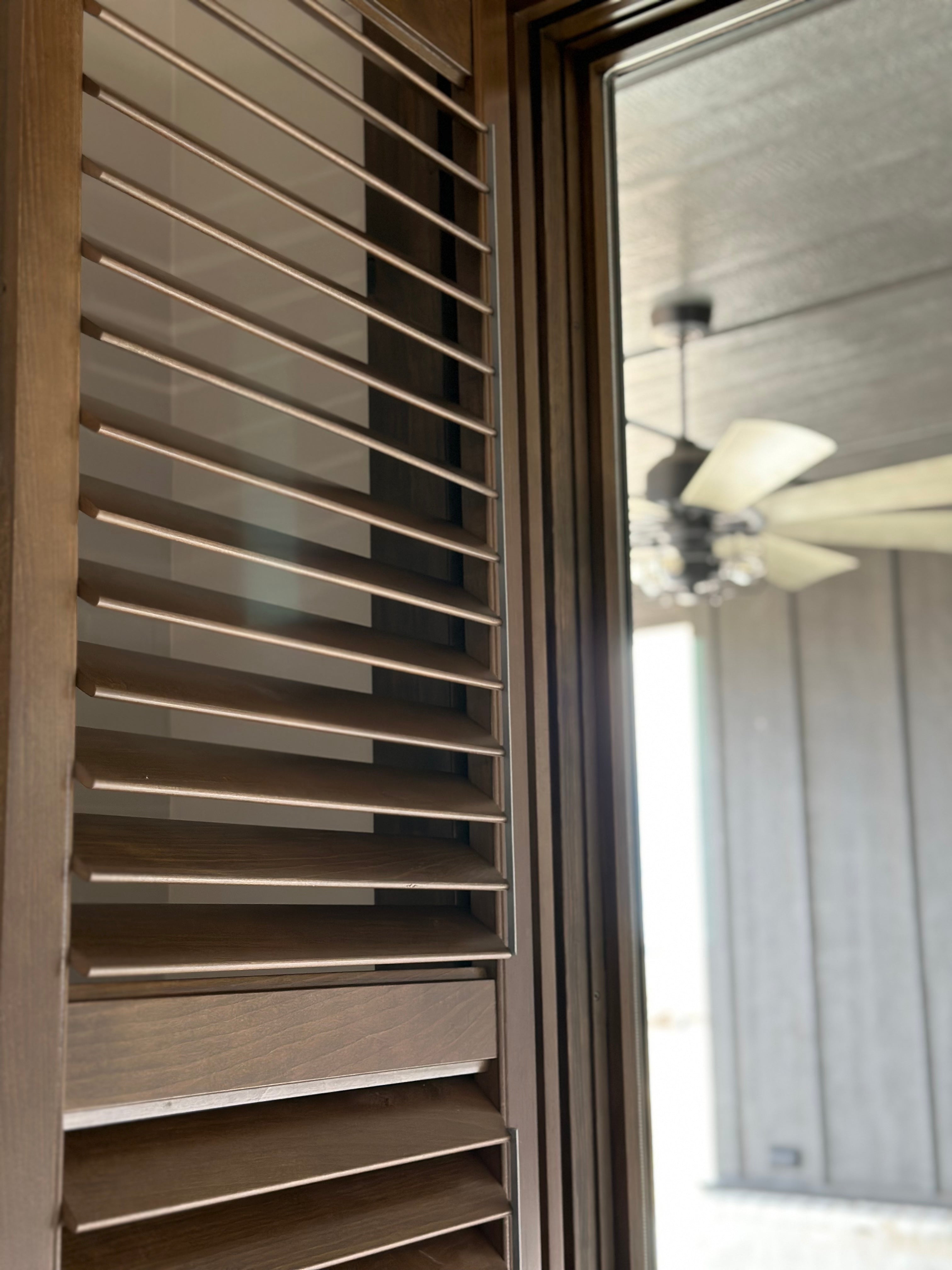 Wood Shutter Install Pictures
