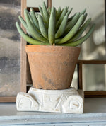 Load image into Gallery viewer, White Distressed Hand Carved Pedestal; Riser
