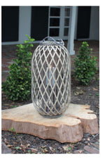 Load image into Gallery viewer, Grey Willow and Glass Lantern
