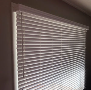Faux Wood Blind Install Pictures