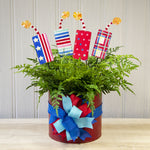 Load image into Gallery viewer, Americana: Set of 4 Metal Firecrackers with Stakes
