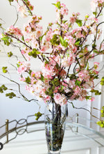 Load image into Gallery viewer, Pink Cherry Blossom Spray Stems 36” Stems  Pack of 3

