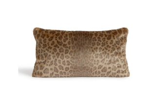Vintage Leopard Faux Fur Rectangle Pillow