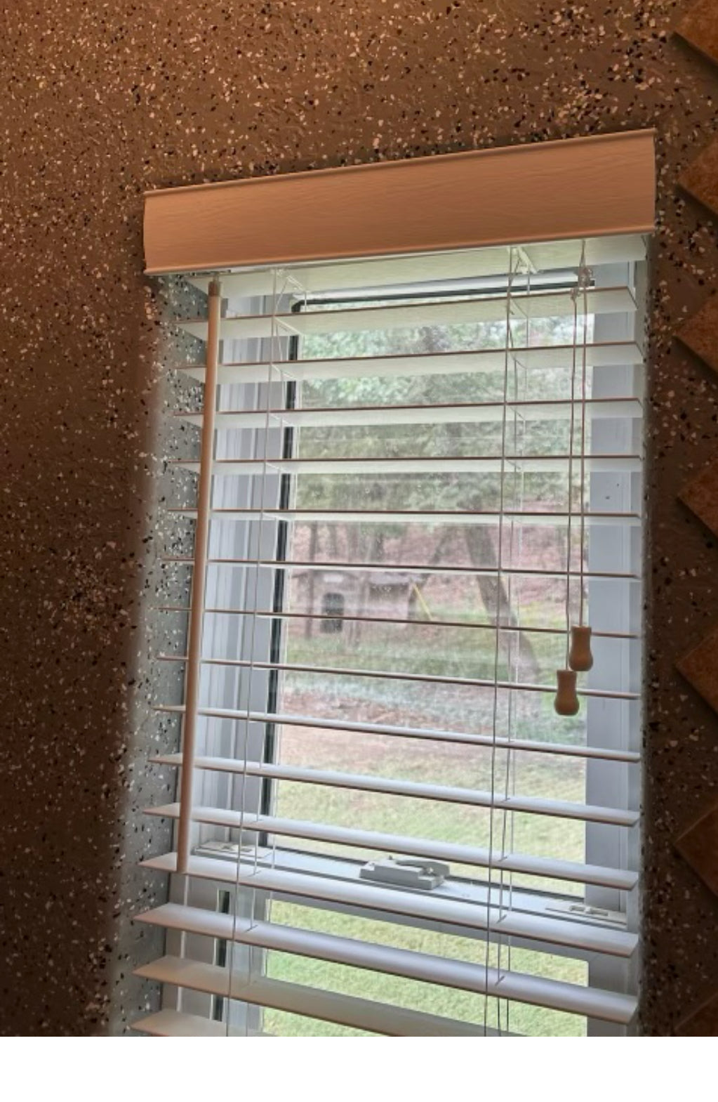 Faux Wood Blind Install Pictures