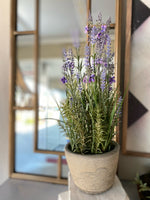 Load image into Gallery viewer, Artificial Lavender in Cement Pot
