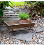 Load image into Gallery viewer, New! Wooden and Iron Garden Cart
