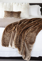 Load image into Gallery viewer, Vintage Leopard Faux Fur Rectangle Pillow
