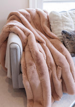 Load image into Gallery viewer, NEW! Blush Posh Faux Fur Throw
