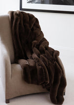 Load image into Gallery viewer, Chocolate Posh Faux Fur Throw