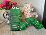 Load image into Gallery viewer, Green Garden Worm Metal Stake
