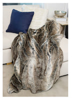 Load image into Gallery viewer, Gray Rabbit Faux Fur Throw 60&quot;x72&quot;
