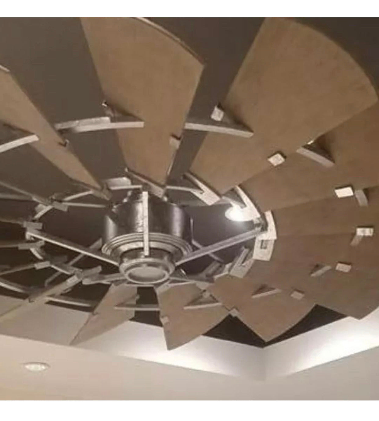 Galvanized Windmill Indoor Ceiling Fan
