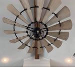Load image into Gallery viewer, Noir Outdoor Windmill Ceiling Fan by
