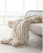 Load image into Gallery viewer, Couture Ivorie Mink Faux Fur Throw 60”x72”
