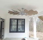 Load image into Gallery viewer, Galvanized Windmill Outdoor Ceiling Fan

