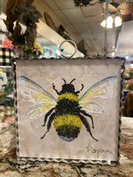 Load image into Gallery viewer, Bee Galvanized Framed Mini Pic

