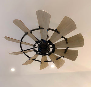 Oiled Bronze Windmill Indoor Ceiling Fan