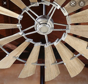 Galvanized Windmill Outdoor Ceiling Fan