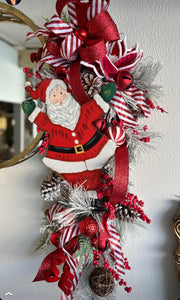 Santa Jolly Old Saint Nick Standing Metal Stake