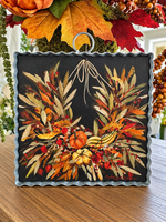 Load image into Gallery viewer, Fall Wreath Mini Print with Galvanized Frame
