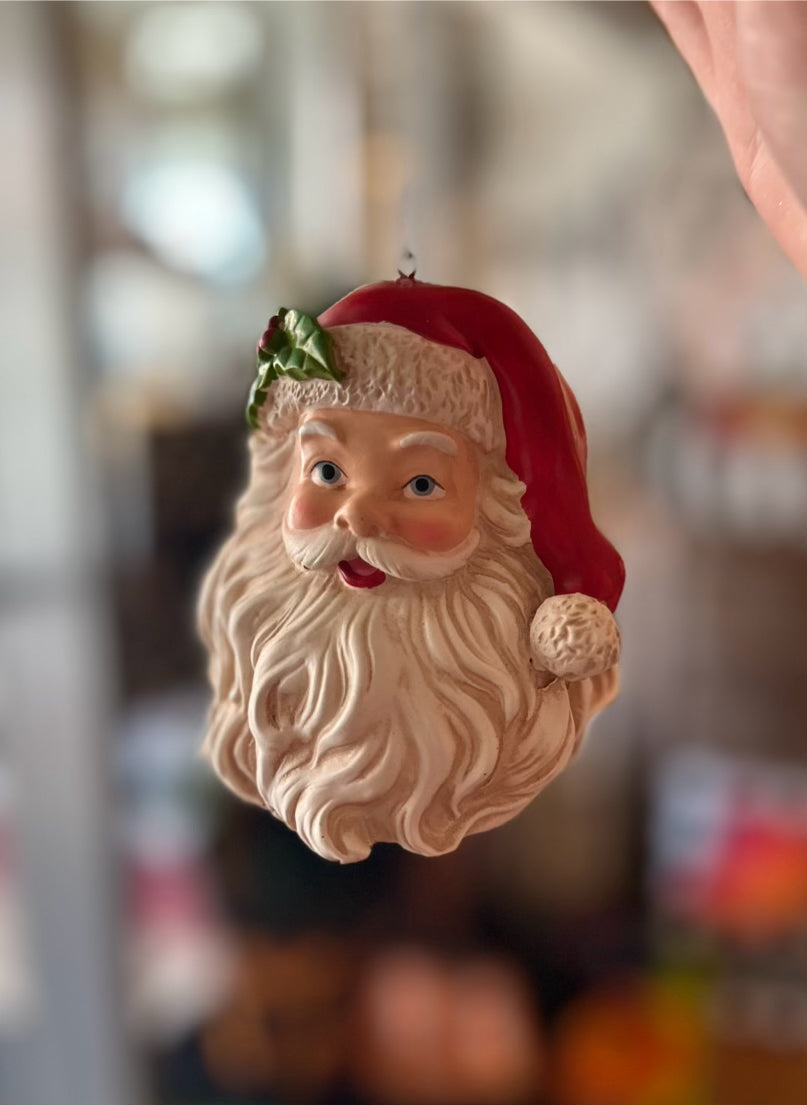 Santa Claus Ornament Sparkling 4” Resin