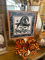 Load image into Gallery viewer, Orange &amp; Black Bow for Mini Prints Display Stand
