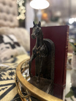 Load image into Gallery viewer, Horse Prancing Bronze Resin Bookends
