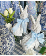 Load image into Gallery viewer, Easter/Spring Collection: White Wicker Bunnies Set of 2
