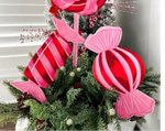 Load image into Gallery viewer, Set of 2 Hot Pink and Red Candy Pieces Metal Outdoor or Indoor Stake
