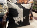 Load image into Gallery viewer, Cowhide Brown and White Pillow 16&quot; with Form
