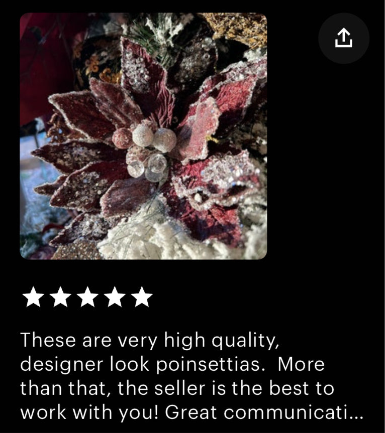 Copper Wine Crystal Accents Glam Velvet Poinsettia with Sequins Pack of 3 Christmas or Fall