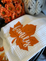 Load image into Gallery viewer, New Fall Leaf Towel Family
