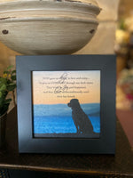 Load image into Gallery viewer, God Gave Us Dogs Dark Wood Framed Shimmering Picture 8”x8”

