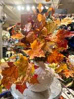 Load image into Gallery viewer, Fall Stems Arrangement in White Bubble Vase
