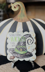 Load image into Gallery viewer, Something Wicked This Way Comes Mini Print with Scalloped Edge
