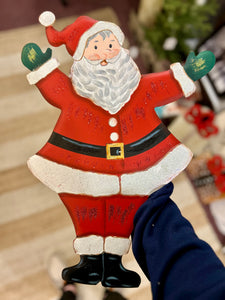 Santa Jolly Old Saint Nick Standing Metal Stake