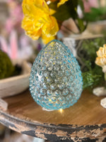 Load image into Gallery viewer, Glass Blue Hobnail Egg Easter Decor
