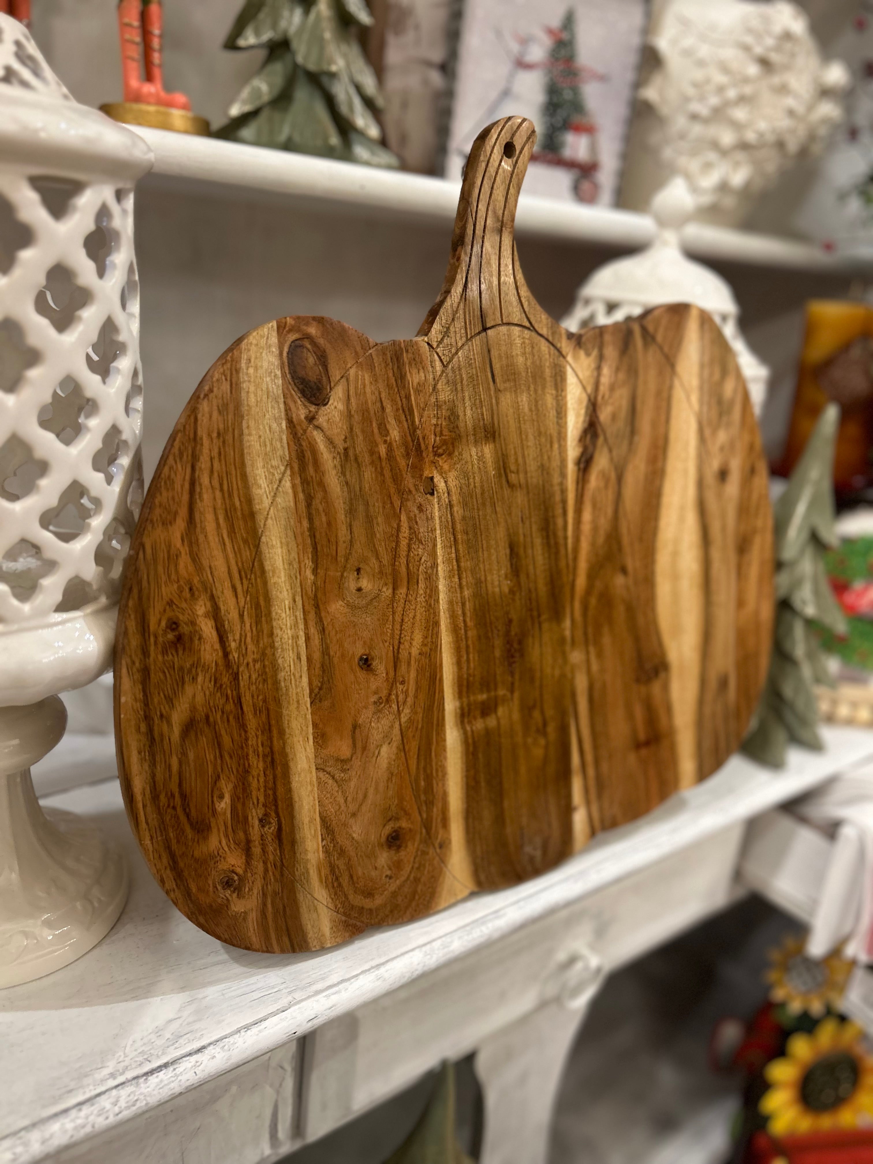 Pumpkin Shaped Serving Natural Board