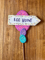 Load image into Gallery viewer, Party Egg Hunt Metal Stake Sign
