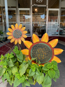 Fall/Halloween: Sunflowers Yellow Metal Stake Set of 2
