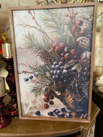 Load image into Gallery viewer, Wood Framed Grapes in Elegant Bowl Wall Art
