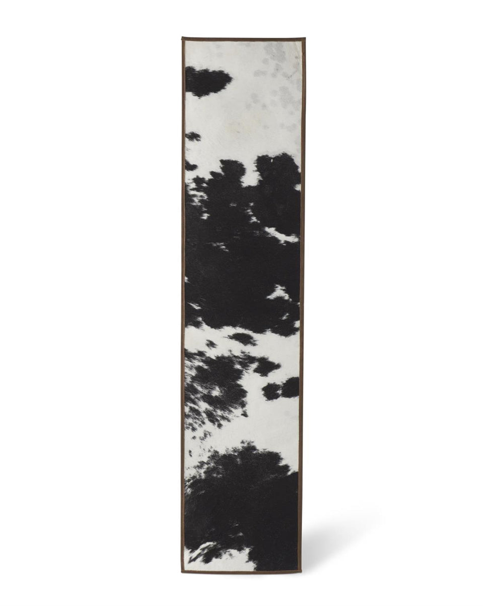 Cowhide Black and White Table Runner