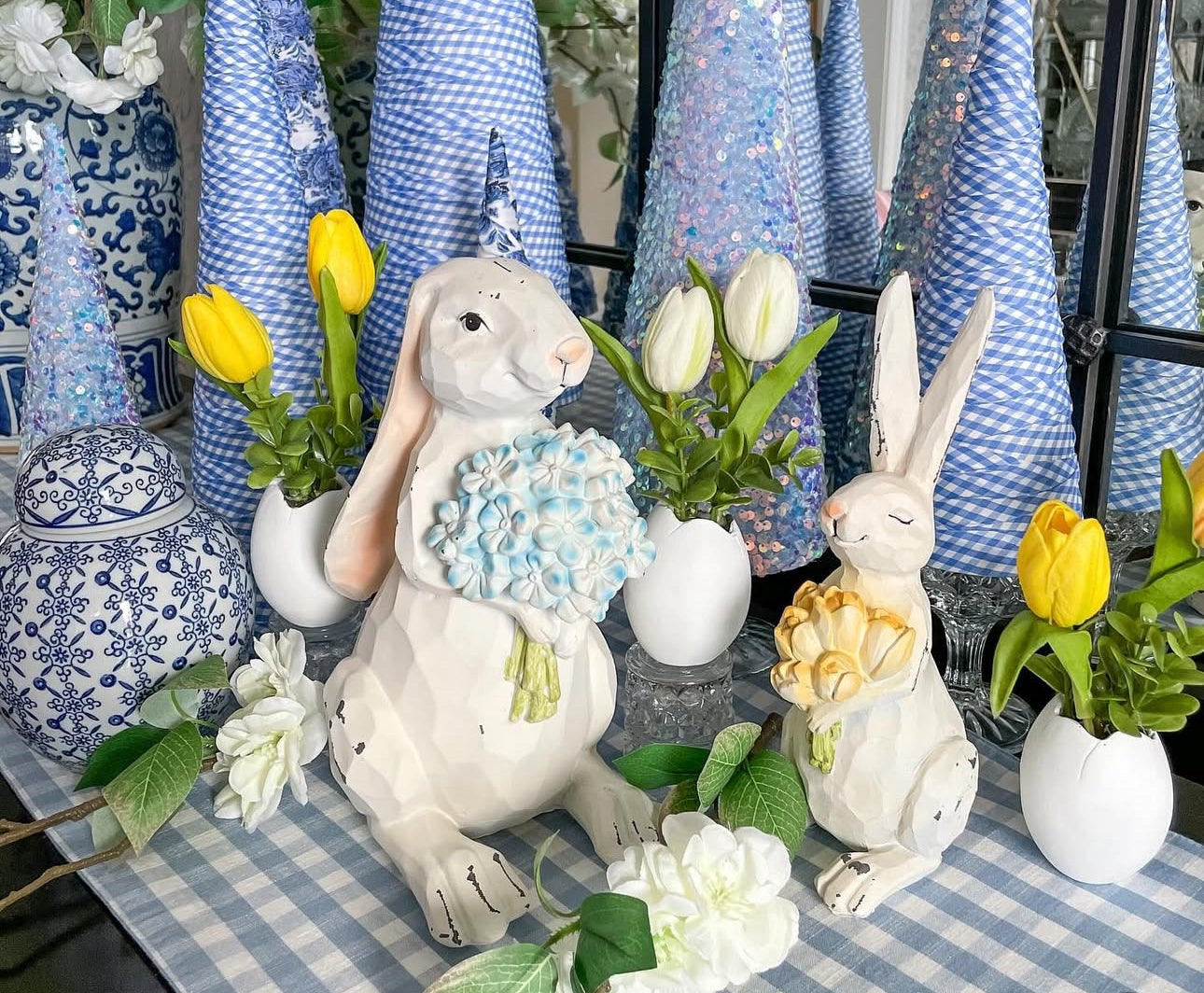 Spring/Easter Collection: Bunny with Blue Hydrangeas