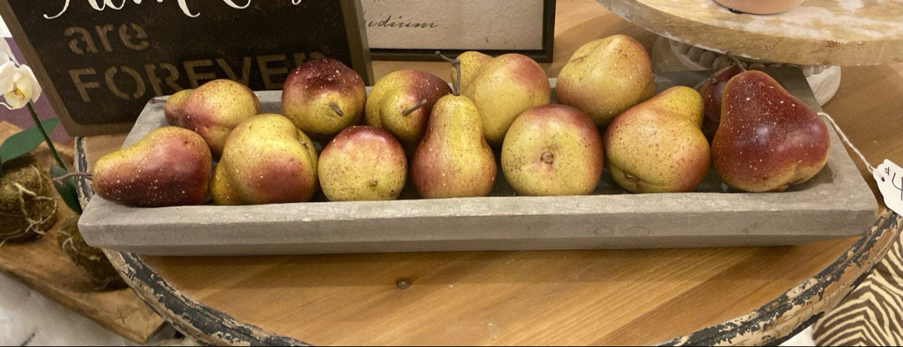 Harvest Gold & Green Artificial Pears Set of 12