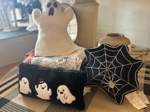 Black Three Ghost Pillow