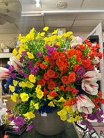 Load image into Gallery viewer, Red Morning Glory Bush Artificial Flowers
