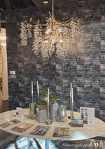 Load image into Gallery viewer, Glicina 8-Light Chandelier in Natural Brass by Quorum International
