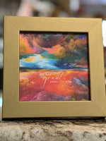 Load image into Gallery viewer, He Has Great Plans For You Gold Wood Framed Shimmering Picture
