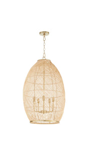 Quorum 6900-5-80 Rattan Shade 5-Light Pendant